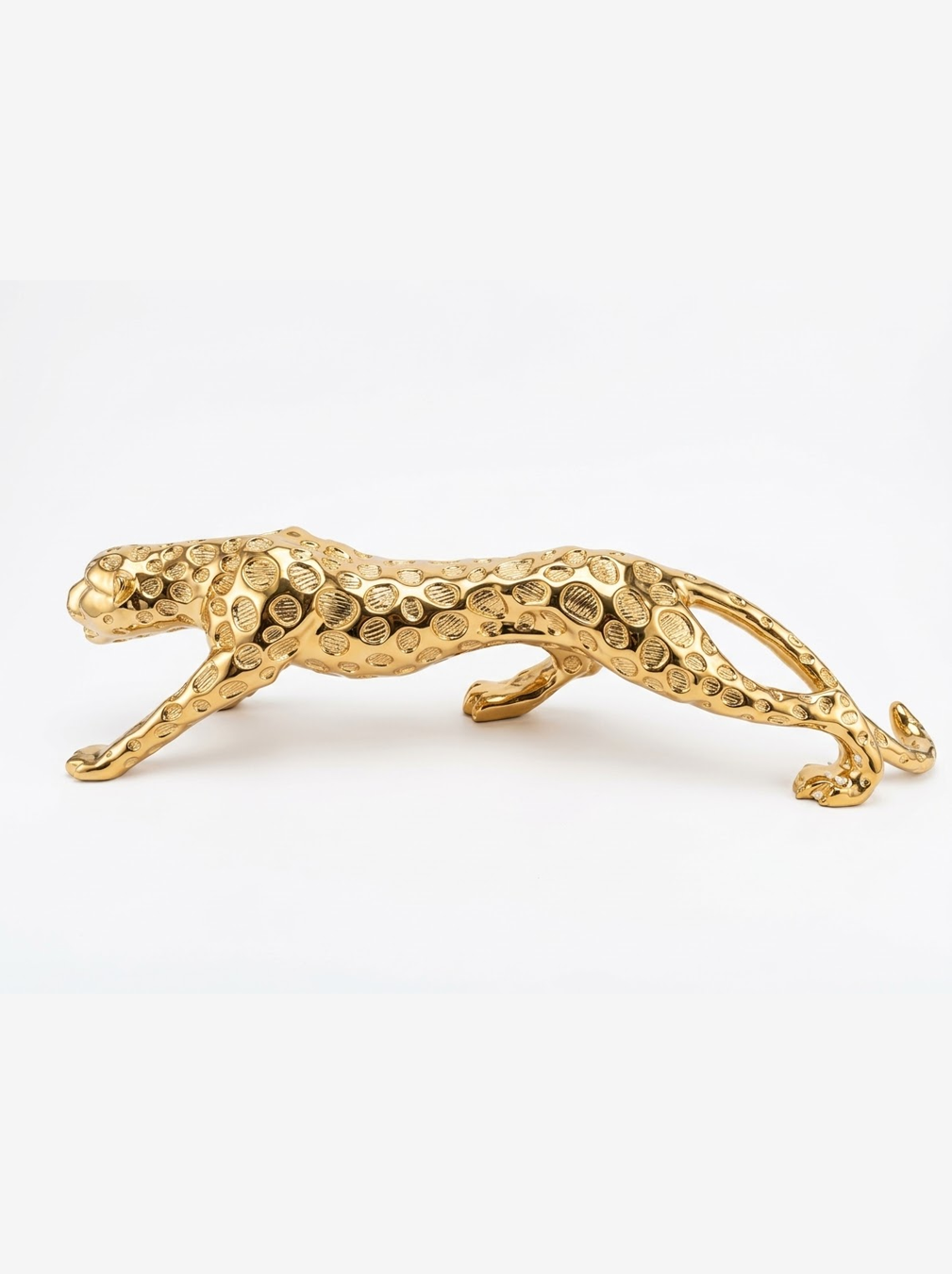 Gouden luipaard standbeeld decoratie