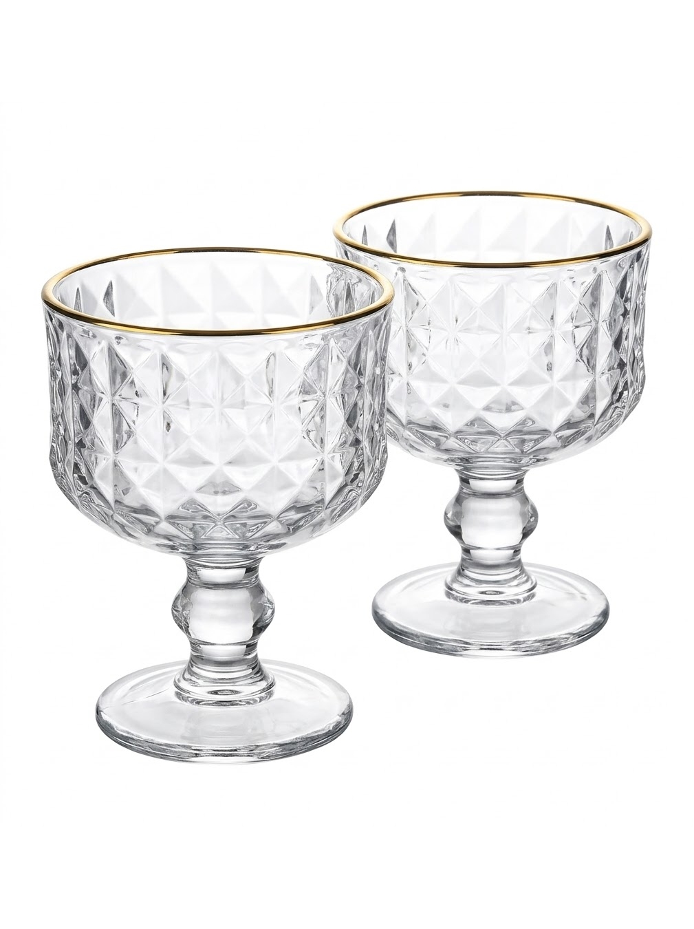 IJscoupe, trifle schaal, glazen dessertbeke 6 Set  stukken